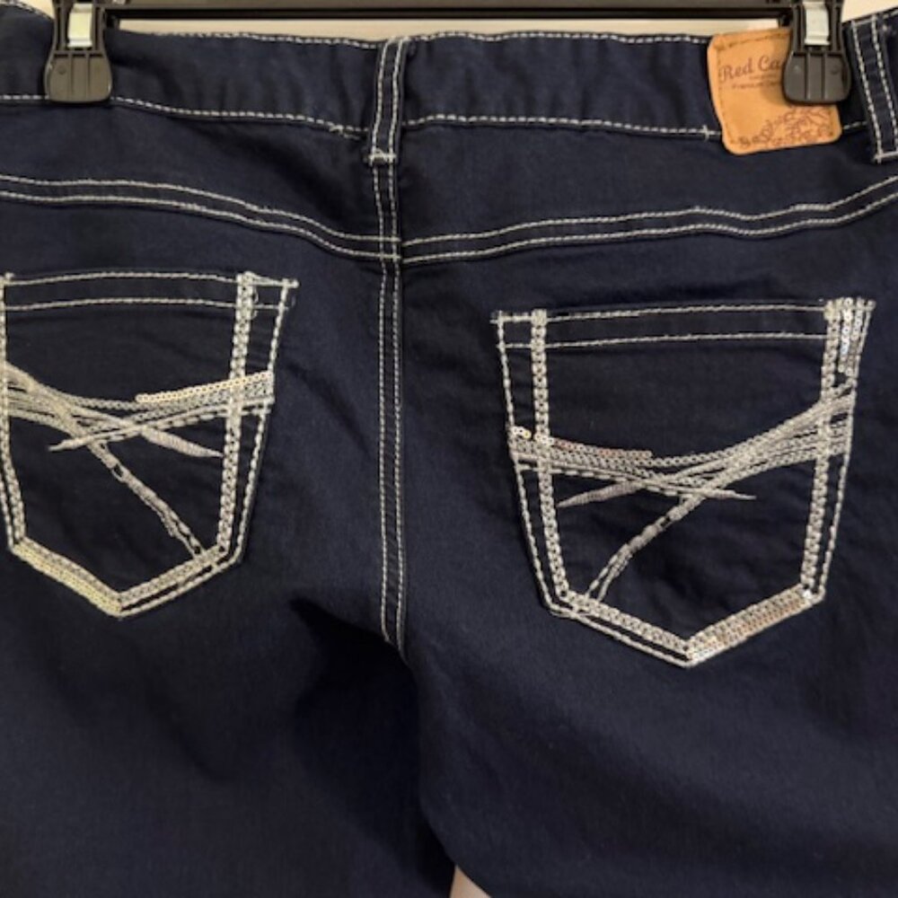 NWOT Red Camel Blue Jeans Bling Pocket Embellishments Sz 9 Juniors - Picture 4 of 7